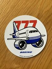 BOEING LOGO 777 JET AIRLINER BLUE LIVERY STICKER @1993 GENUINE BOEING DECAL