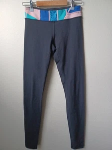 Ivivva by Lululemon Girls Leggings Size 12 Full-Length Black Gymnastics Dance - Picture 1 of 8