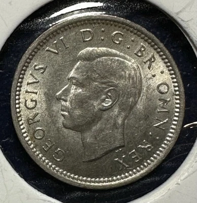 Beautiful 1939 Britain 3 Pence (Silver) KM 848 - Image 1 of 2
