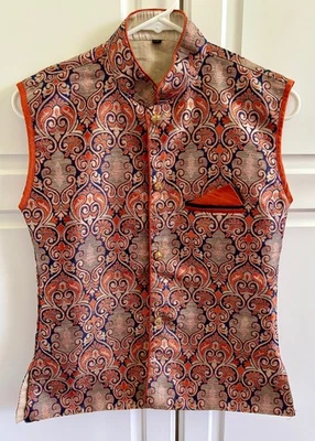 Chaleco brocado estampado cachemir sin mangas para mujer - talla 10 Foto 1 de 4