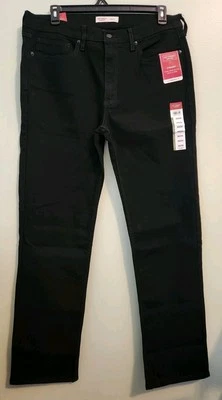 Levi Strauss Signature Men's 36x34 Straight Fit Jeans BLACK Ultimate Flex #52525 - Image 1 of 4