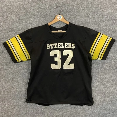 Camiseta De Colección Años 80 Rawlings Pittsburgh Steelers Franco Harris #32 L EE. UU. Años 70 Rayas Foto 1 de 4