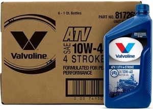 Valvoline 4-Stroke ATV/UTV SAE 10W-40 Motor Oil 1 QT, Case of 1 6 - Picture 1 of 8