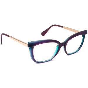 Face A Face Eyeglasses Diana 1 COL. 6059 Purple/Aqua/Gold 53[]16 138 Handmade - Picture 1 of 6