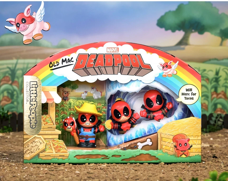SDCC 2025 Mattel Little People Collector Deadpool Pint Sized Fig Set *Quantity* - Image 1 of 1