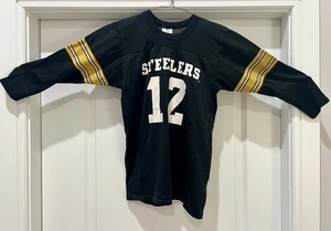 Vintage Rawlings Youth Pittsburgh Steelers Jersey Size L 14-16 Bradshaw #12 - Picture 1 of 5