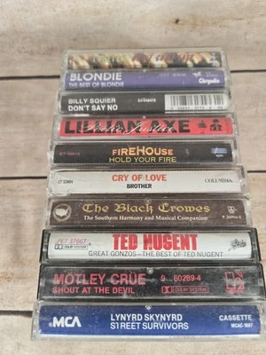 Cassettes Lot Of 10 - 80s 90s Alternative Rock Post Punk Motley Crue Etc - Image 1 of 2