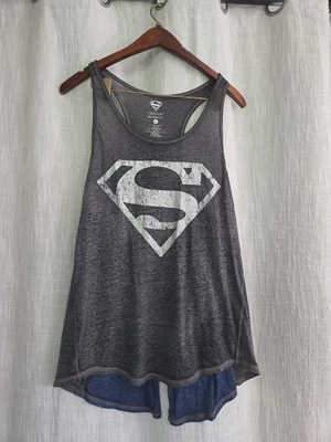 Her Universe Superman Women's Tunic  Tank Top DC Comics Size Large Open Back - Image 1 of 4