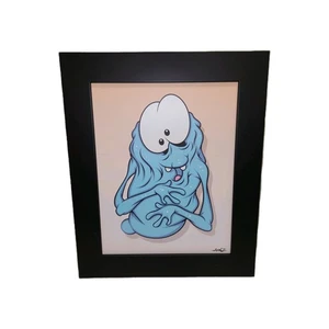 Sean Arce Numpty Digital Art Print Komatex Framed Signed Cartoon Alien - Picture 1 of 5