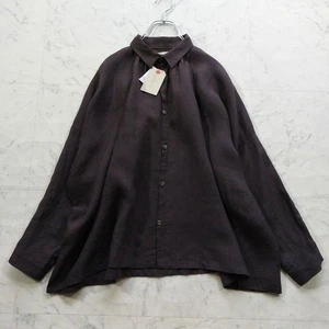 ICHI Antiquites Linen Oversized Shirt Gather Unused - Picture 1 of 10