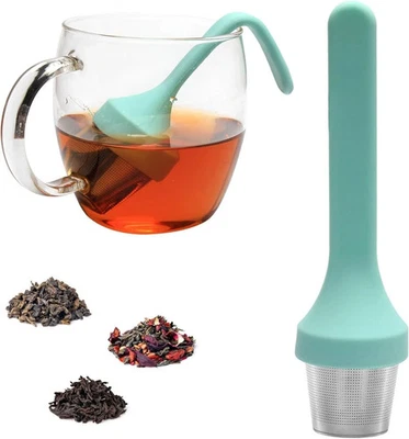 Infusor de té Fenshine, filtro de taza de té de malla extra fina mango de silicona inoxidable... Foto 1 de 4