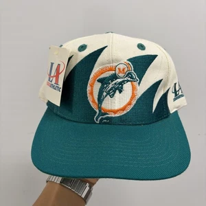 Vintage Miami Dolphins Hat Cap Snap Back NFL Football Sharktooth NWT Rare 90s - Picture 1 of 9