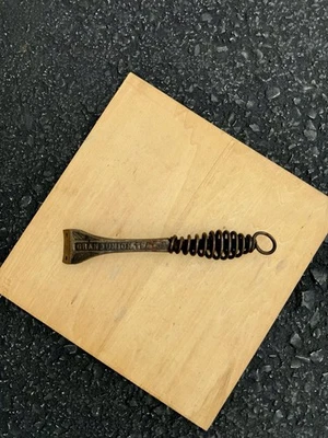 Antiguo mango de sartén de hierro/acero Grand Union Tea Co. de colección Foto 1 de 4