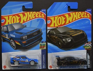 2 x Hot Wheels - '84 Audi Sport Quattro & 2018 Bentley Continental GT - Picture 1 of 1