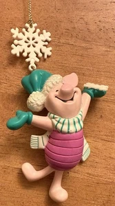 Disney Grolier Edición Presidencial Lechón con Copo de Nieve Adorno de Navidad con Caja - Imagen 1 de 10