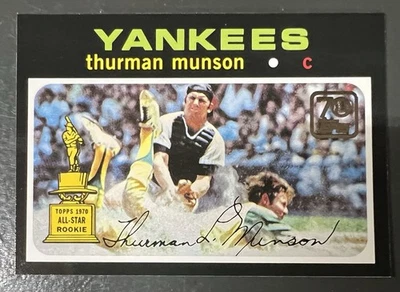 Tarjeta de reimpresión RC 2021 Topps 70th THURMAN MUNSON Rookie #TDH-20 YANKEES SP ¡Bonita! Foto 1 de 2