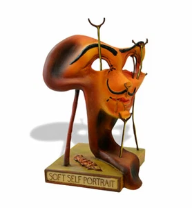 Salvador DALI Soft Self Portrait With Fried Bacon Resin Sculpture - Picture 1 of 2