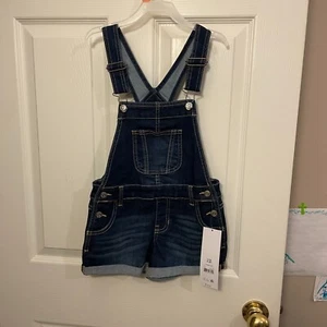 Jordache Overall Blue Jeans Girls Shorts Youth Size Small: 6/6X - Picture 1 of 6