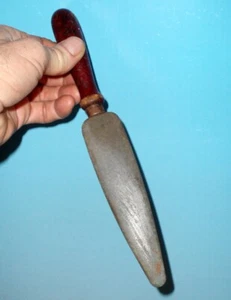 CIVIL WAR ERA ? ANTIQUE BARBER SHOP TWO SIDED RAZOR SHARPENING HONE STONE - Picture 1 of 13