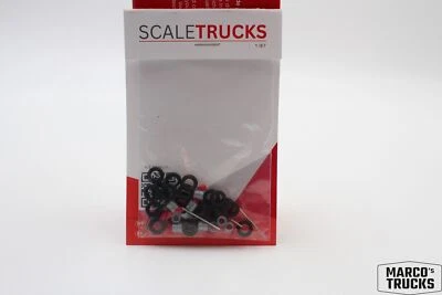Scaletrucks Construction kit 5x Low loader Wheel set 17,5" grey/red ST-0411 1:87 - Image 1 of 3