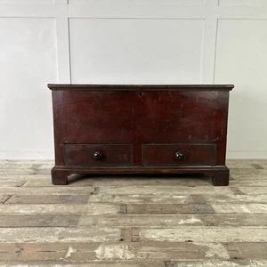 Antique Georgian Painted Pine Mule Chest, Blanket Box - Picture 1 of 19