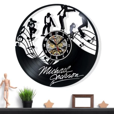 Reloj de pared de vinilo Michael Jackson - Decoración retro - Acento único para el hogar - Regalo Foto 1 de 4