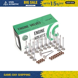Intake Exhaust Valves w/ Seals Fit 91-99 Mitsubishi Dodge Kia Hyundai 6G72 6G74 - Picture 1 of 7