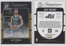 2016 Panini Donruss Optic Signature Series Gold Prizm /10 Jeff Withey #18 Auto