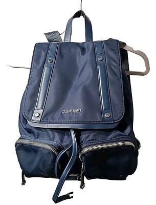 Calvin Klein Teodora Cargo Backpack Navy Blue/Silver Hand Bag - Image 1 of 4