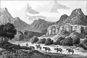 CHILE: BASALTOS DE RIO TORBIDO en siglo XIX - Grabado del siglo XIX - Imagen 1 de 2