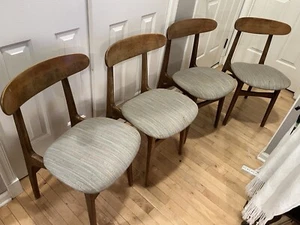 🔥4 Hans Wegner Style Wishbone Chairs~Italy Danish Modern Mid-Century Modern MCM - Picture 1 of 20
