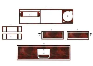 Kit de cubierta de tablero interior de madera para Volvo FH 2017 12 piezas - Imagen 1 de 16