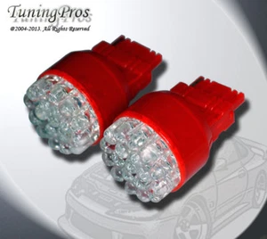 (1 Pair) Set of 2 pc Front Signal 3156 19 Red LED Bulbs 3456 3156A - Bild 1 von 3