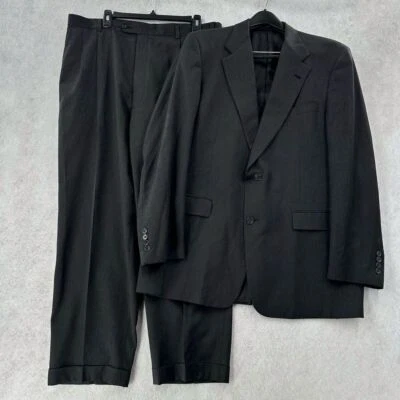 BURBERRY LONDON костюм Италии 44L 2 изделия комплект серый блейзер куртка и брюки 37 X 30 - Изображение 1 из 4