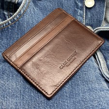 Men's Leather Slim Wallet Credit Card Holders Purse For Women 
