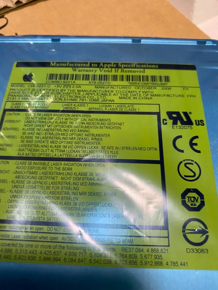 NEW ~ Genuine Apple MacBook A1181 DVD CD Combo Drive CW-8221-C 678-0527D - Image 1 of 4