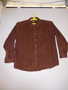 REI Cord Knopf Langarm Herren Baumwolle/Poly Mischung XL schwer braun - Bild 1 von 7
