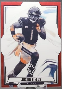 Justin Fields/199 2023 Phoenix Contours Rojo CON-15 Bears Steelers Jets SP - Imagen 1 de 3