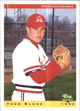 1993 Springfield Cardinals Classic/Best #3 Todd Blake