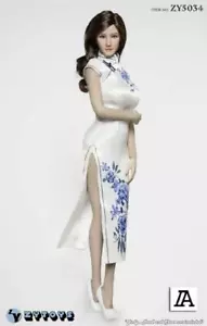 1/6 WHITE Cheongsam Dress Underwear Set For 12" Female Action Figure PHICEN Doll - Picture 1 of 3