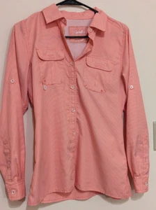 Cabela's 4Most UPF 30 Button Up Outdoors Shirt For Women Orange Hounds Tooth... - Picture 1 of 7