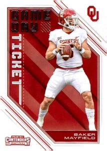 2018 Panini Contenders Draft Picks boletos para el día del juego tarjeta de novato Baker Mayfield - Imagen 1 de 2
