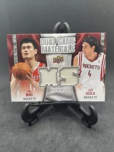 2009-10 Upper Deck Basketball Dual Game Materials #DG-YS Yao Ming / Luis Scola - Picture 1 of 2