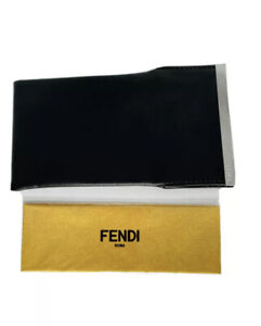 FENDI Sunglasses Eyeglasses Case Black Yellow Cloth Small Sunglasses Authentic