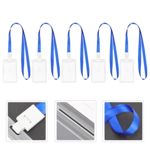 Funda de plástico con soporte para tarjeta de identificación de 5 piezas para cordón - Imagen 1 de 12