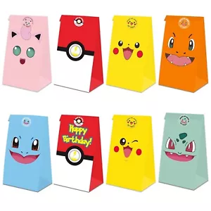 24PCS Pokemon Pikachu Paper Loot Lolly Bag Birthday Party Bag Candy Bag Lollies - Picture 1 of 5