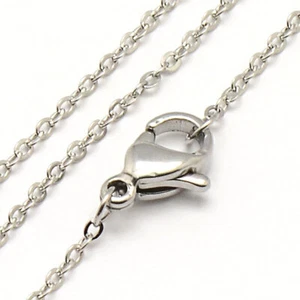 Collares de acero inoxidable 18" - cadena fina 1,2 mm x 0,2 mm - N111 - Imagen 1 de 2
