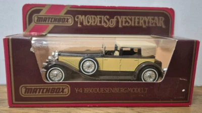 Y 4 1930 Duesenberg J Towncar braun Models of Yesteryear Matchbox in J Box - Bild 1 von 2