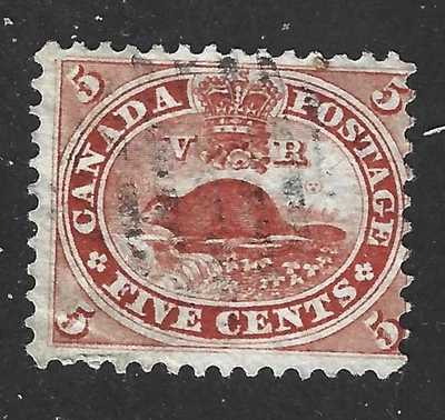 Canada 1859 #15 First Cents Issue (Beaver) - VG Used - Image 1 of 2