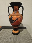 Ancient Greece Hand Made Amphora VaseWith Greek God  11" Tall
